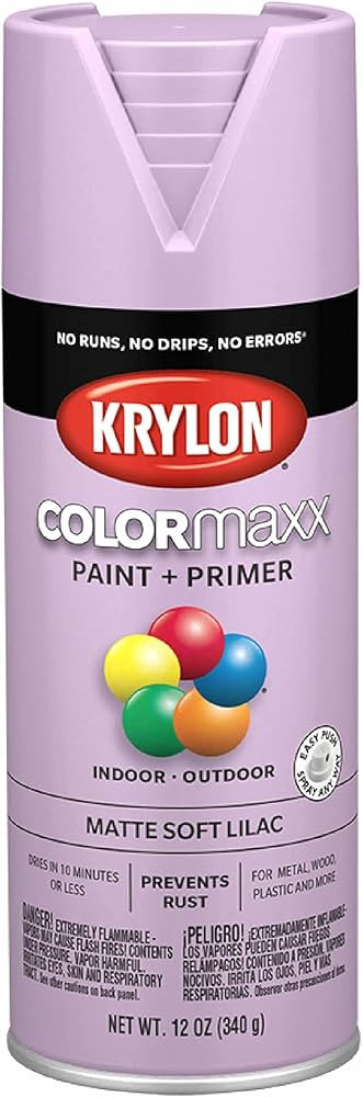 12 oz Krylon K05602007 Soft Lilac COLORmaxx Paint & Primer Spray Paint, Matte | Amazon (US)