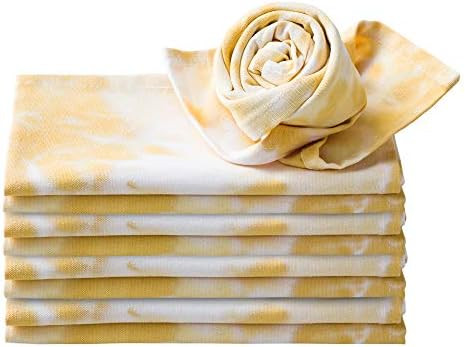 CaliTime Cloth Napkins 100% Cotton Half Dozen Modern Stylish Tie Dye Printed Square Reusable Dinn... | Amazon (US)