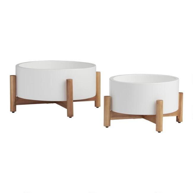 White Low Sevilla Outdoor Planter | World Market