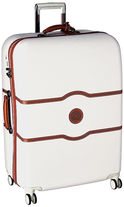 DELSEY Paris Chatelet Hard+ Hardside Large Checked Spinner Suitcase, Champagne White, 28-Inch | Amazon (US)