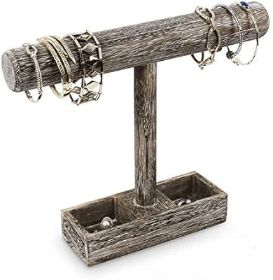 Mooca Bracelet Bangle Holder, Table Top Necklace Wooden Jewelry Display Stand Storage Tray for Ho... | Amazon (US)