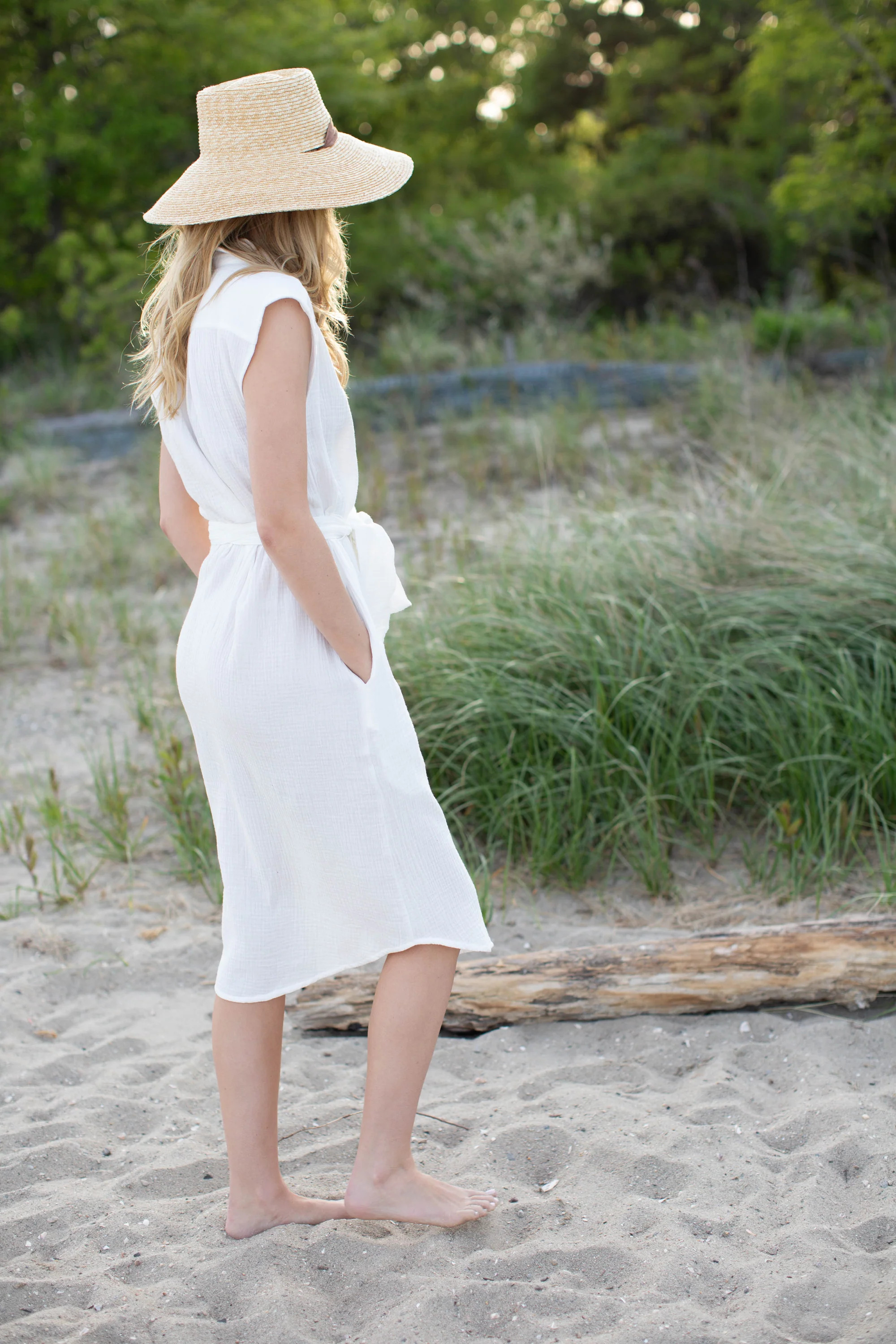 Joanne Dress - White Gauze | Marea
