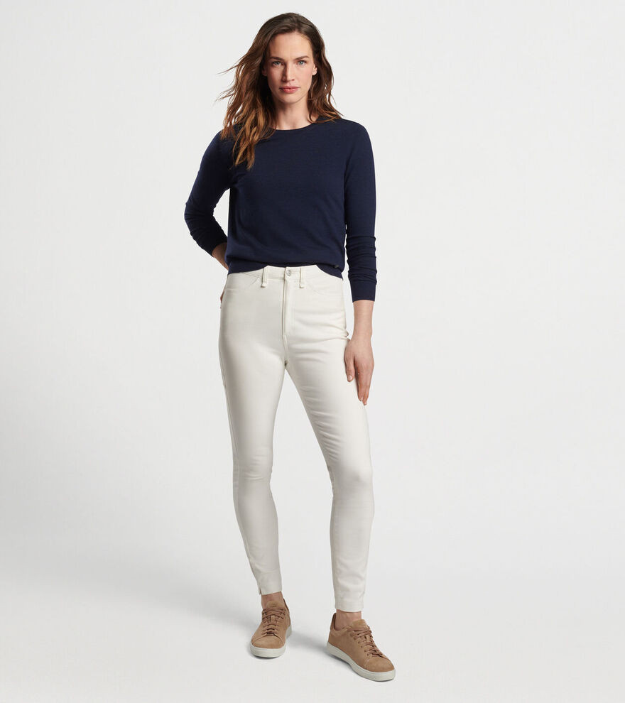 Karlie Stretch Sateen High Rise Pant | Peter Millar