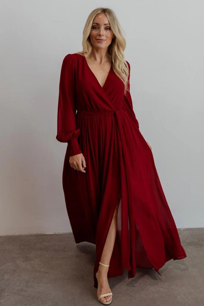 Esmerelda Velvet Wrap Maxi Dress | Baltic Born