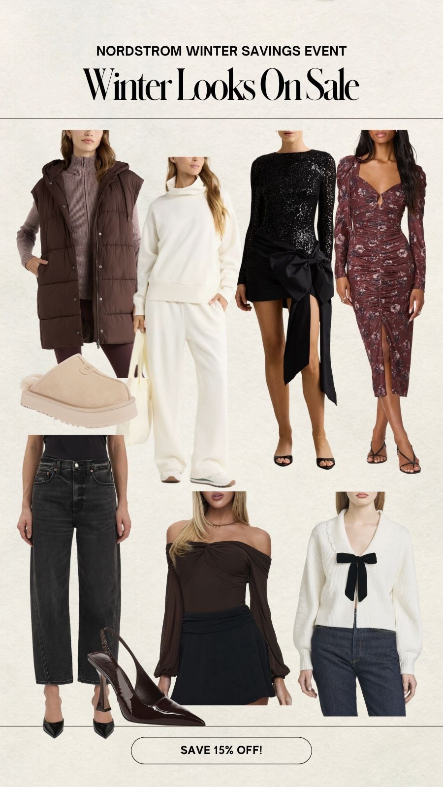 Nordstrom winter sale
Save up to 50% off holiday dresses, lounge sets, puffer vests, denim and Ugg 

#LTKSeasonal #LTKSaleAlert #LTKFindsUnder100