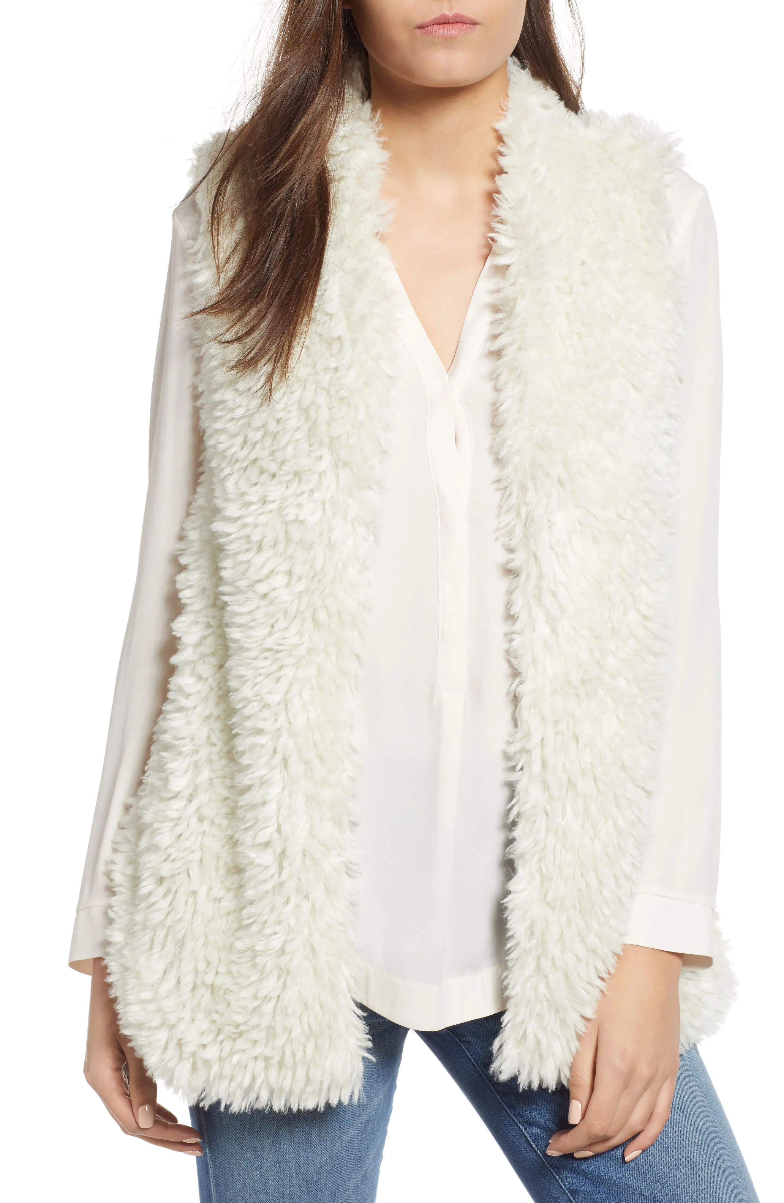 Dylan Fuzzy Chic Faux Shearling Vest | Nordstrom