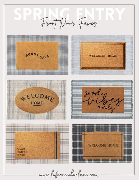 Loving these doormat combos for spring! Such a fun and easy way to spruce up your entryway! 

#frontdoor #entryway #doormat #outdoorrug

#LTKSeasonal #LTKunder100 #LTKhome