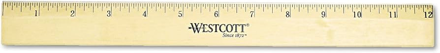 Westcott 05011 Beveled Edge Wooden Ruler, 12 Inch | Amazon (US)