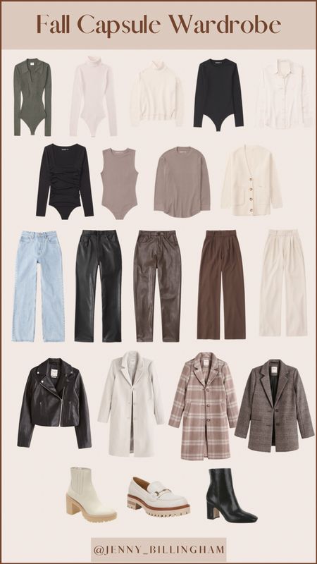 Fall capsule wardrobe / winter capsule wardrobe / fall wardrobe staples / winter wardrobe staples / fall coats / fall jackets / winter coats and winter jackets / denim / leather pants / sweaters 

#LTKunder50 #LTKstyletip #LTKunder100