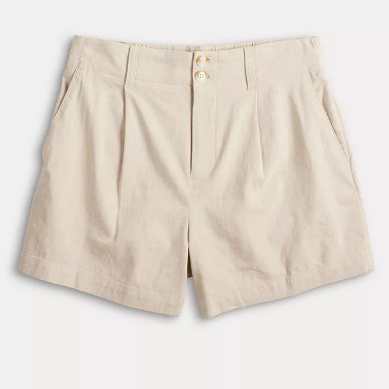 Women's LC Lauren Conrad High Rise Pleated Front Shorts | Kohl's