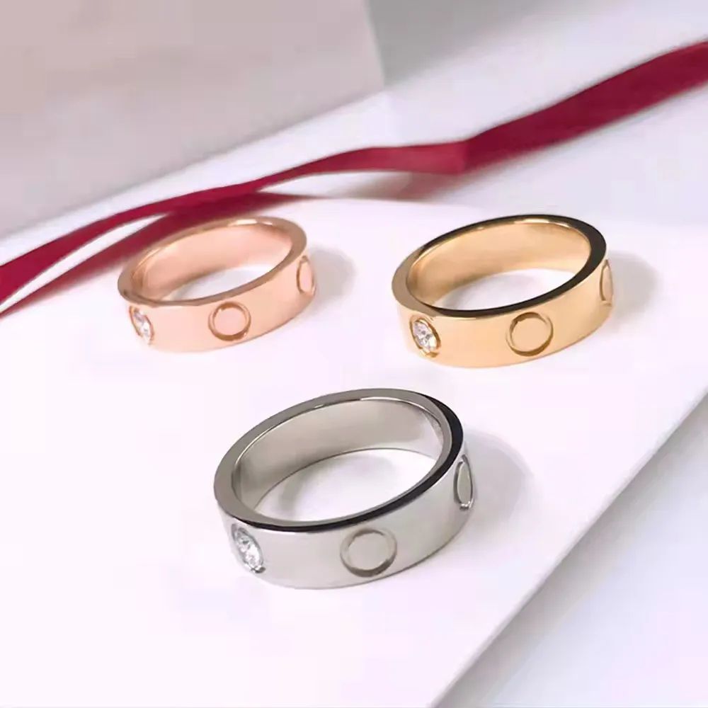 Classic Luxury Love Band Ring Fashion Woman Wedding Rings High Quality 316L Stainless Steel Desig... | DHGate