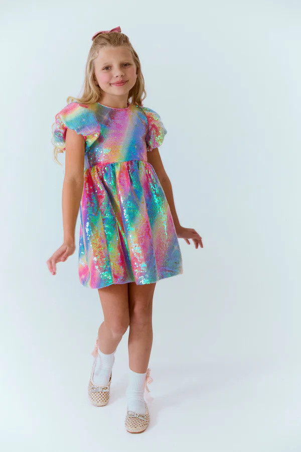 Shimmer Rainbow Sequin Dress | Lola + The Boys