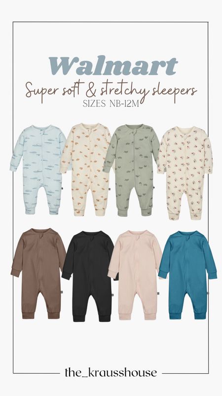 Walmart baby pajama sleepers
Super soft and stretchy
Baby boy , baby girl
Neutral baby pajamas 

#LTKbaby