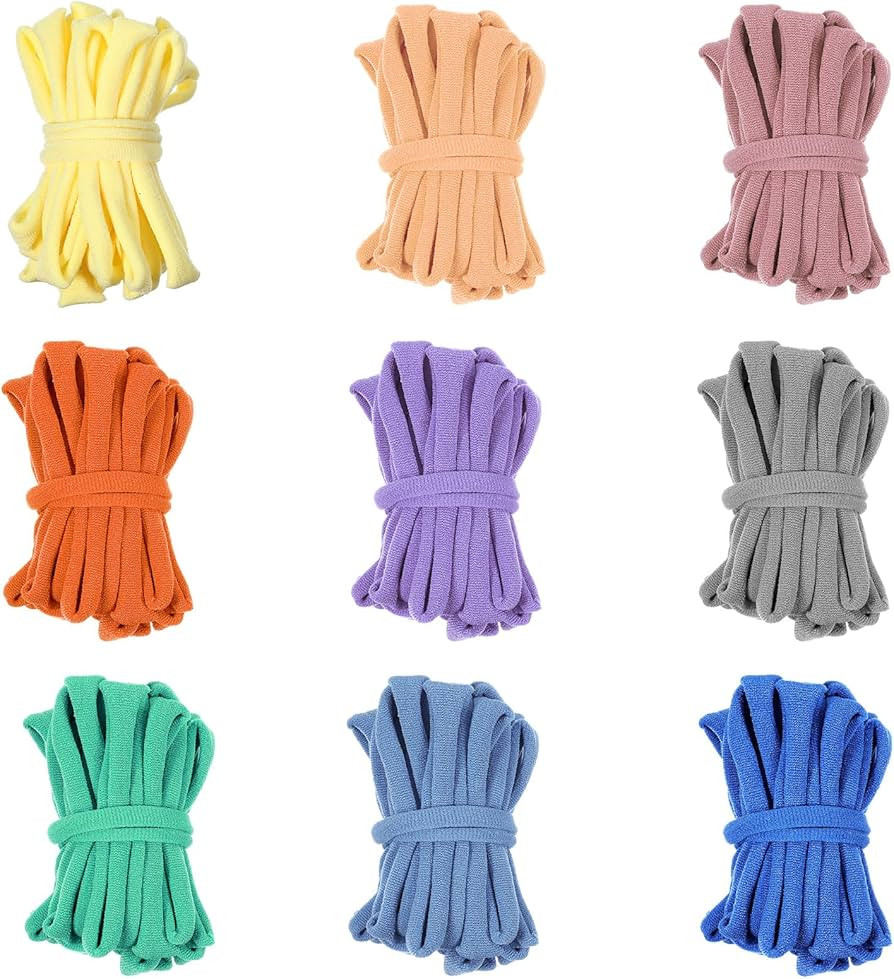 XLIUAX 180PCS Weaving Loom Refill Loops, 9 Colors Potholder Weaving Loom Loops Elastic DIY Arts a... | Amazon (US)
