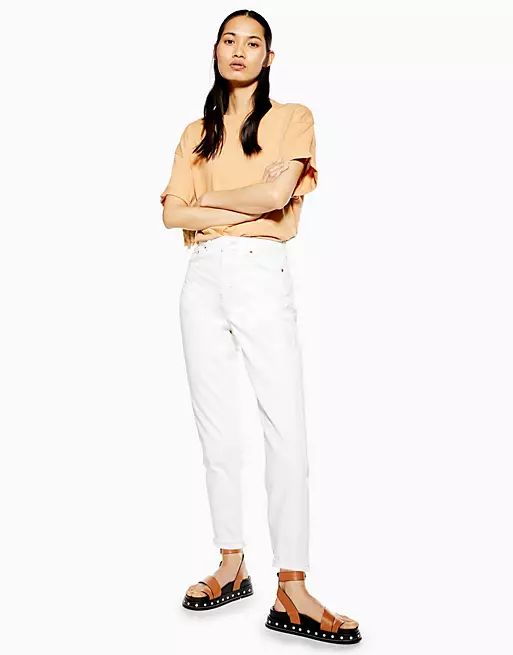 Topshop Mom jeans in white | ASOS (Global)