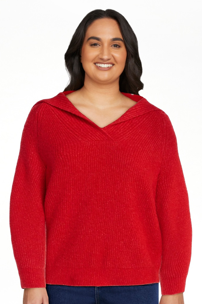 Free Assembly Women's V-Collar Sweater with Long Sleeves, Midweight, Sizes, XS-XXL | Walmart (US)