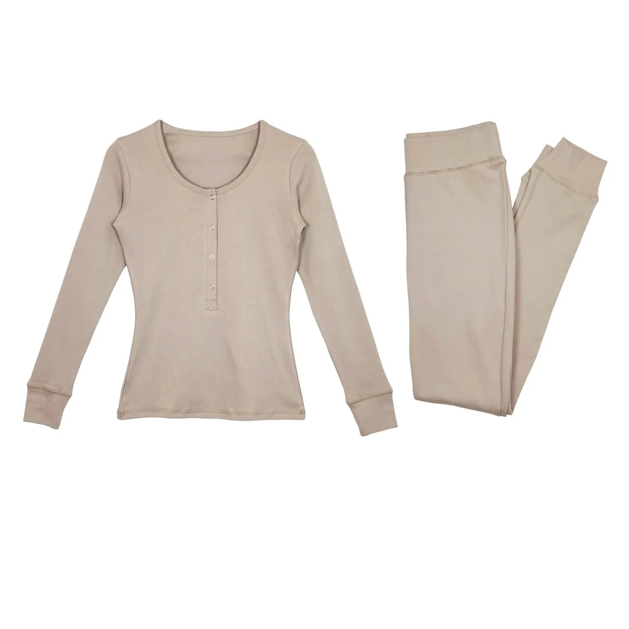 Women's Organic Lounge Set in Oatmeal | L'ovedbaby