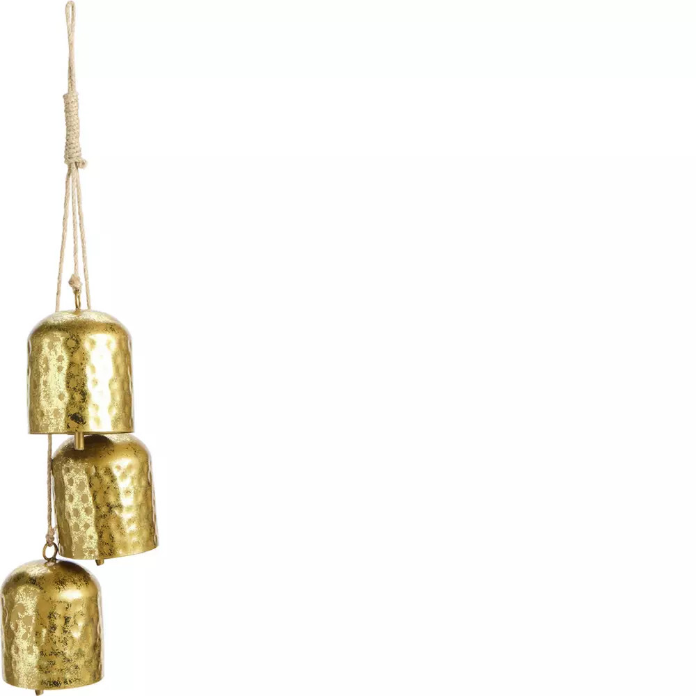 Buy Habitat Gold Metal Hanging Christmas Bells | Christmas tree decorations | Habitat | Habitat UK