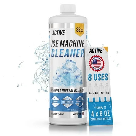 Active Ice Machine Cleaner and Descaler, Nickel Safe Solution, 1 Bottle, 32 fl oz, 8 Uses | Walmart (US)