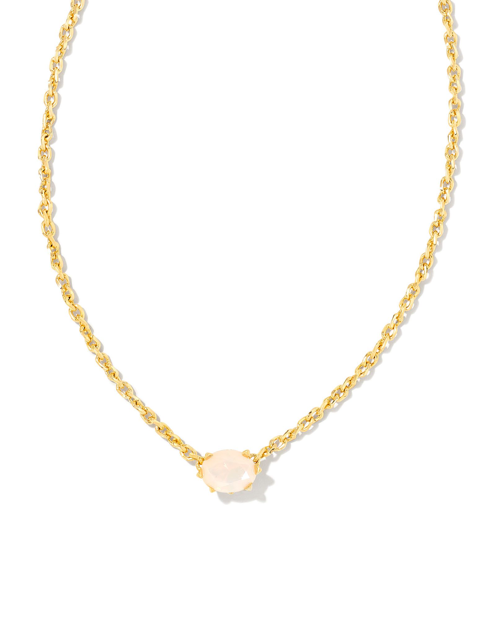 Cailin Gold Pendant Necklace in Champagne Opal Crystal | Kendra Scott