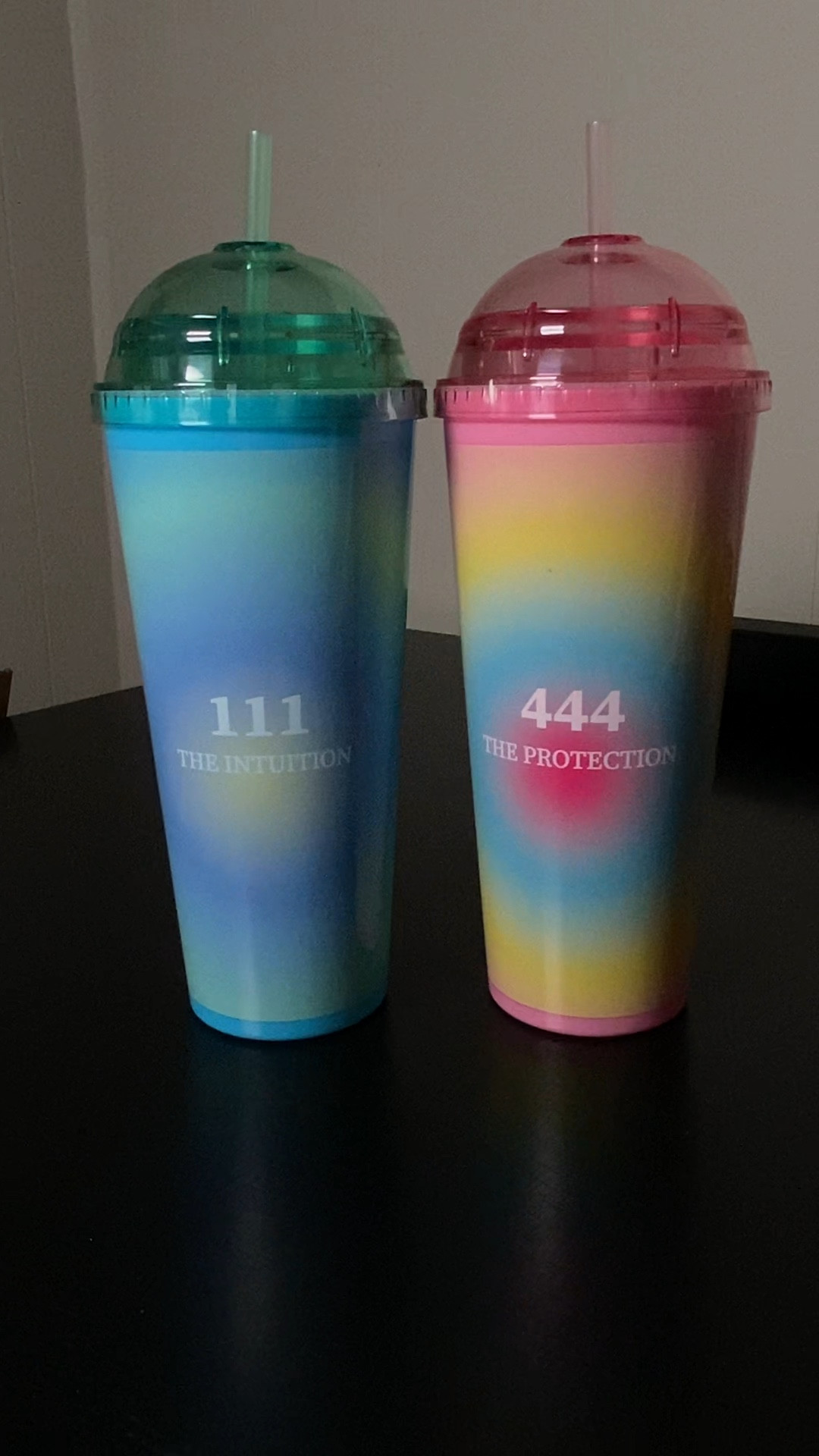 angel number travel tumbler with straw 24oz, Five Below