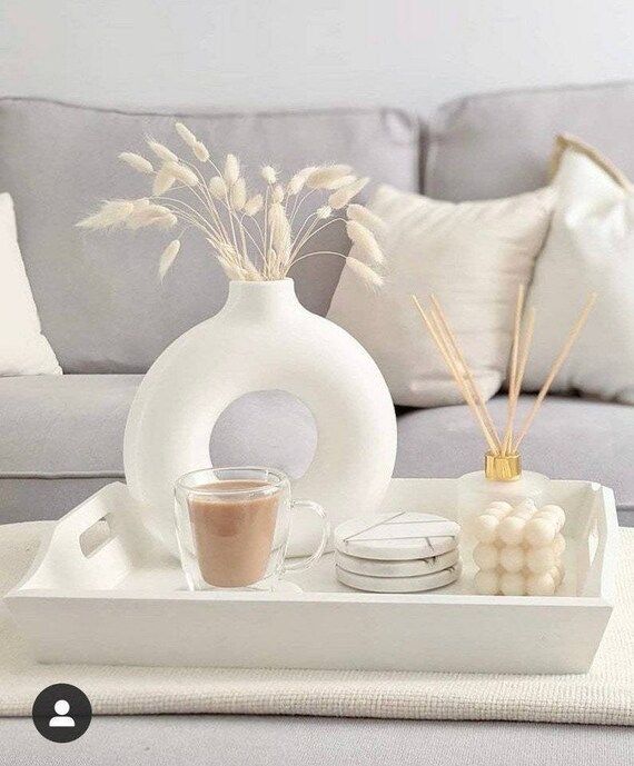Donut Vase | Home Decor | Flat Vase | Modern Style Vase | Dried Flowers | Doughnut |Circle Vase |... | Etsy (US)
