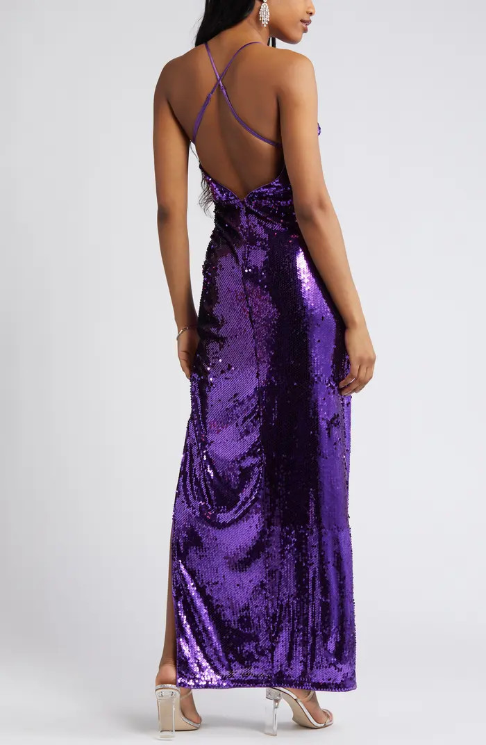 Lulus Keep it Sparkly Sequin Sleeveless Gown | Nordstrom | Nordstrom