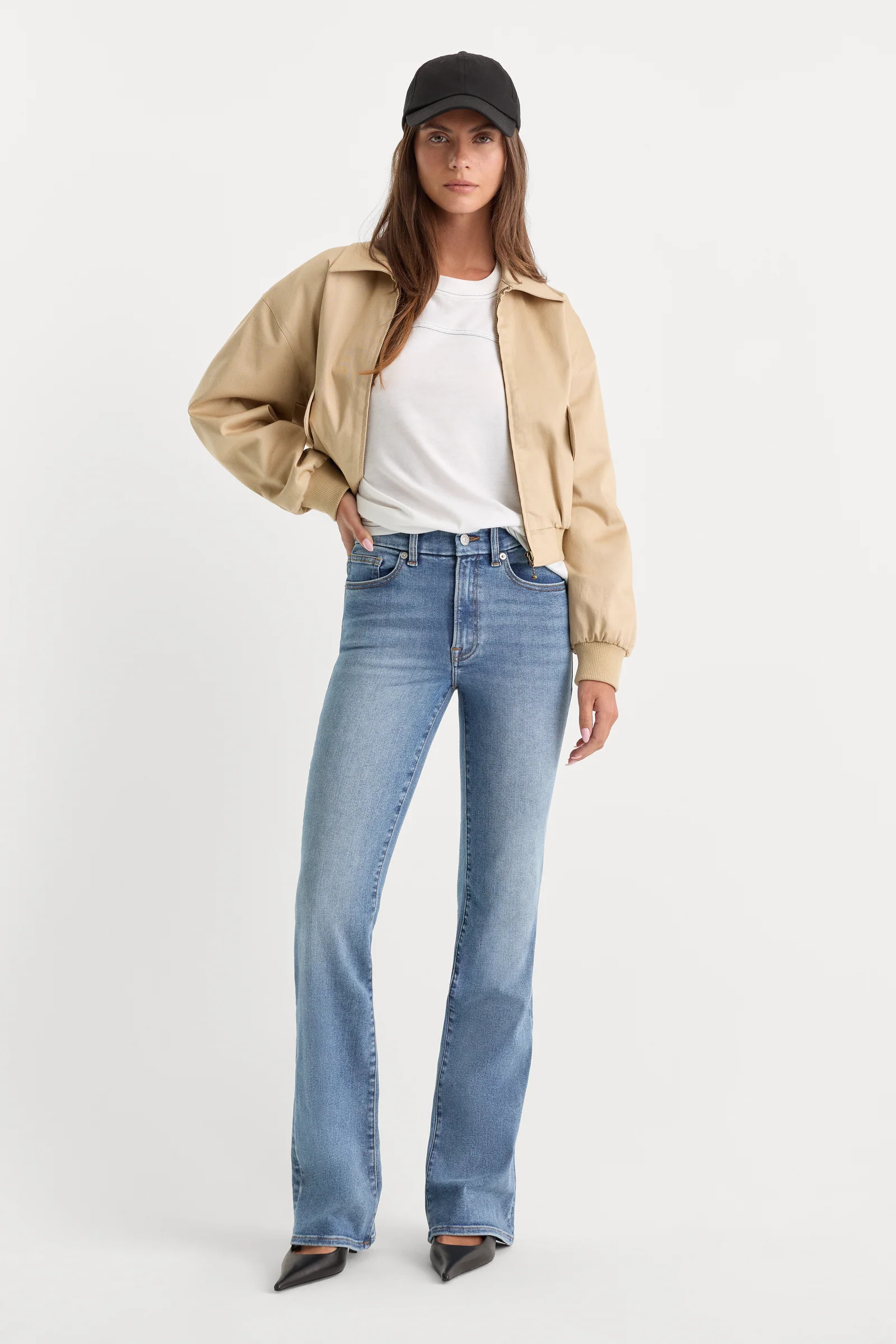 ALWAYS FITS GOOD CLASSIC BOOTCUT JEANS | INDIGO316 | Good American