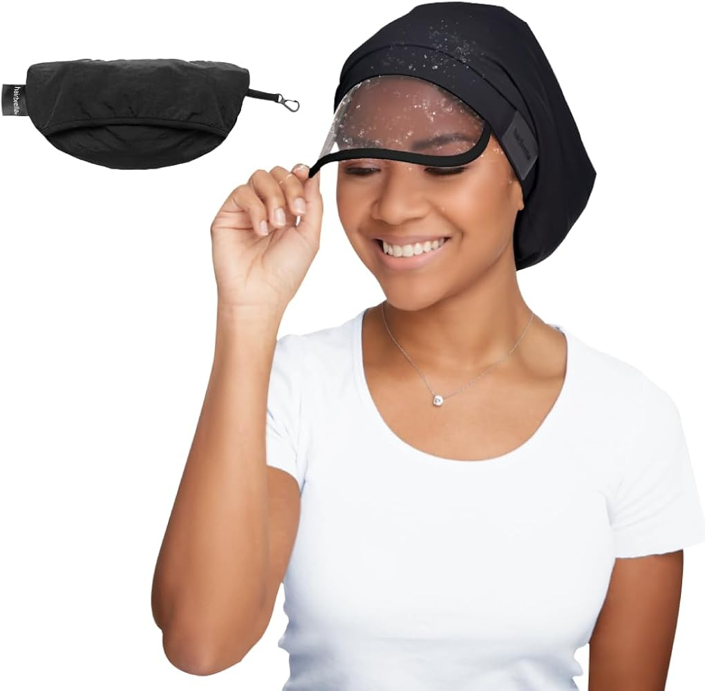 Hairbrella 100% Waterproof Rain Hats for Women, Satin Lined Caps, Full Hair Coverage, Packable Tr... | Amazon (US)