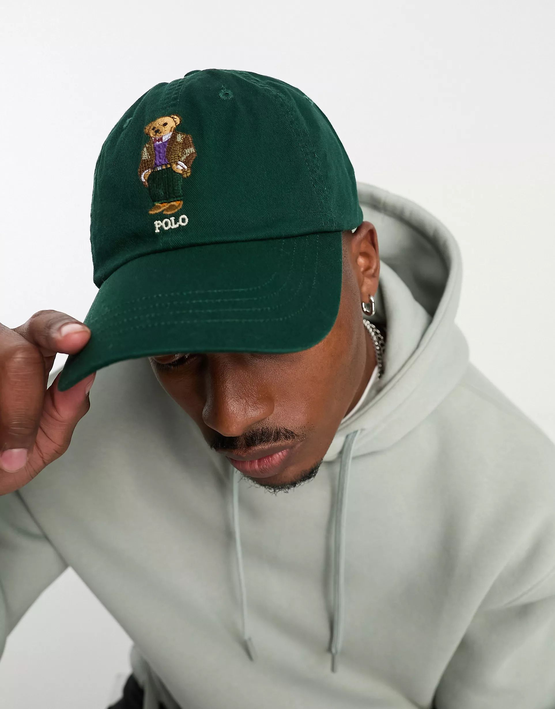 Polo Ralph Lauren cap in green with club bear logo | ASOS (Global)