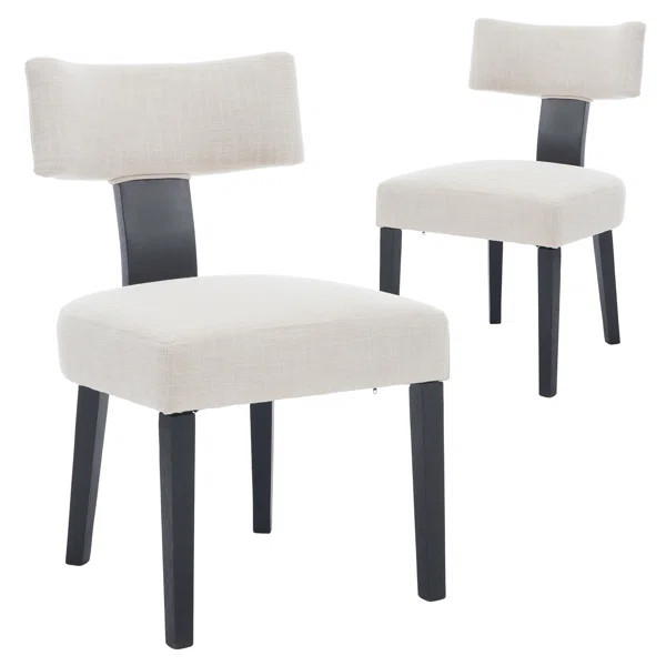 Inelda Mid Century Upholstered Side Chair Farmhouse Dining Chairs with Wood Legs | Wayfair North America