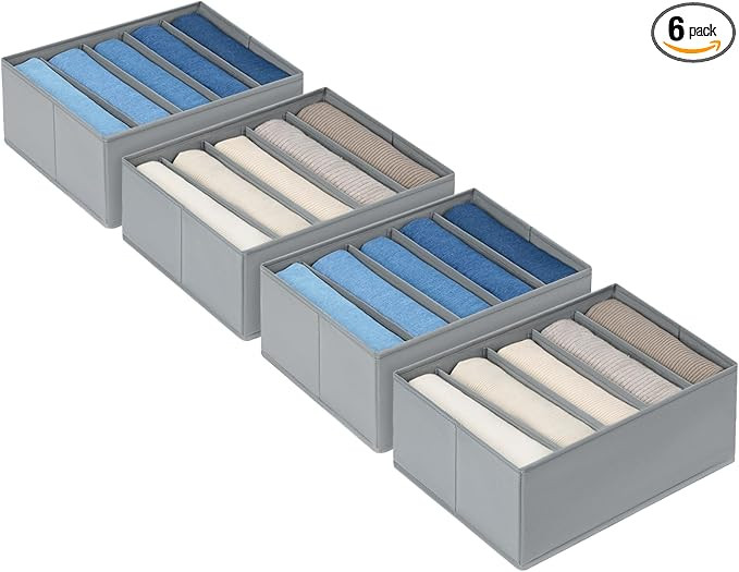 DIMJ Wardrobe Clothes Organizer, Foldable Drawer Organizers for Clothing, Fabric Clothes Organize... | Amazon (US)