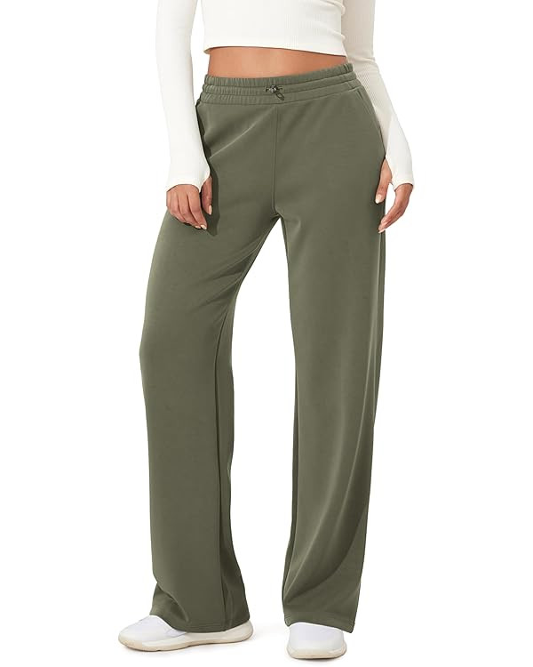 ODODOS Women's Modal Soft Wide Leg Pants with Pockets Adjustable Shockcord High Waist Casual Loun... | Amazon (US)