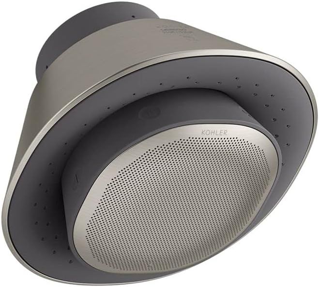 KOHLER 28238-NKE-BN Moxie Bluetooth Showerhead, Waterproof Shower Speaker, 2.5 GPM, Vibrant Brush... | Amazon (US)