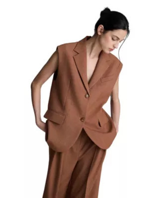 Kenneth Cole Belted Oversized Vest, Medium | Belk