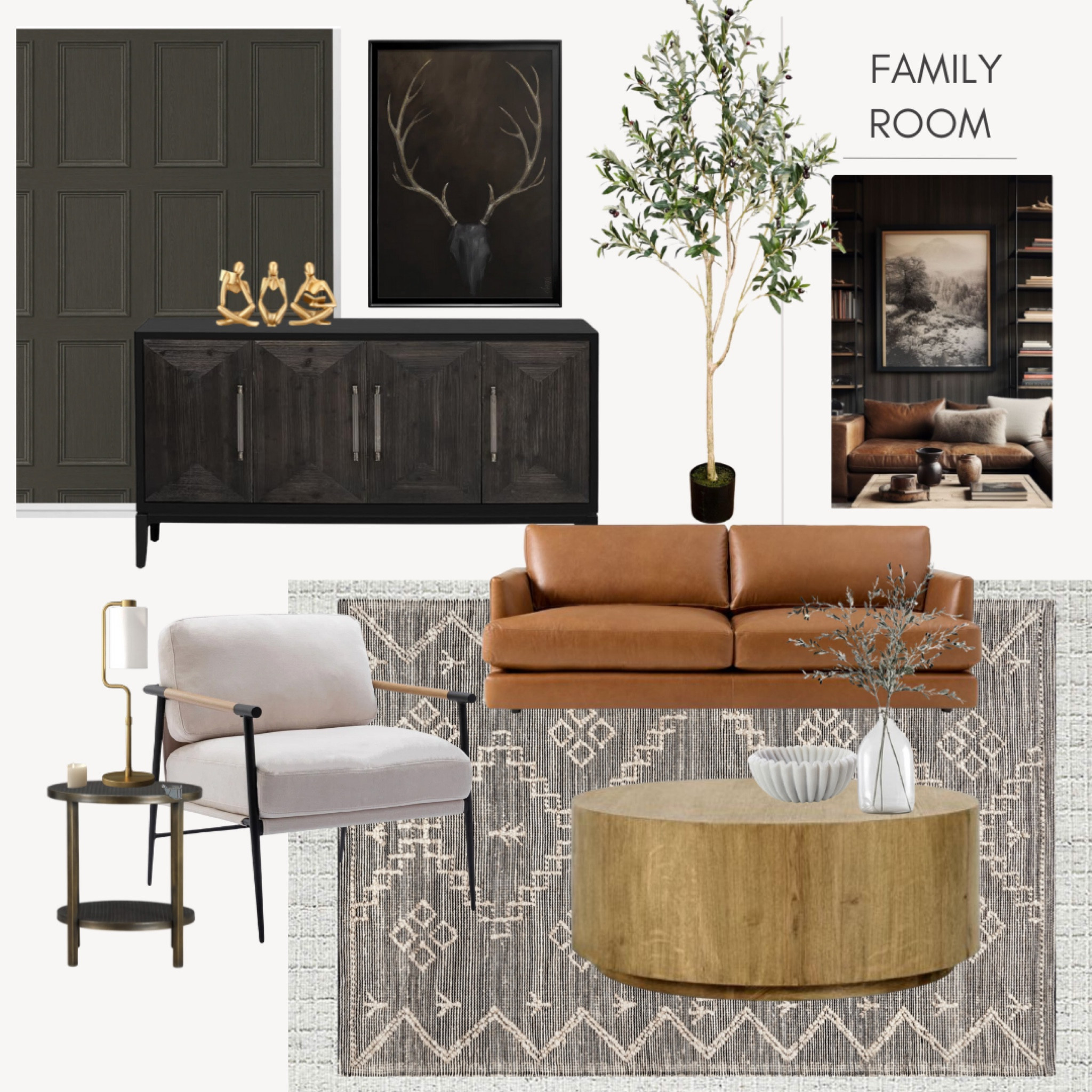 Moody + masculine family room. 

#LTKMens #LTKHome #LTKFindsUnder100