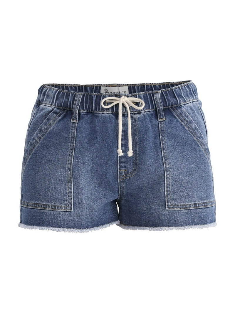 No Boundaries Drawstring Utility Shorts with Porkchop Pockets, 2" Inseam, Women's | Walmart (US)