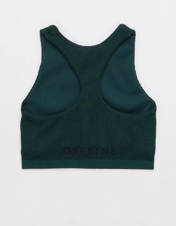 OFFLINE By Aerie Seamless Waffle High Neck Sports Bra | American Eagle Outfitters (US & CA)