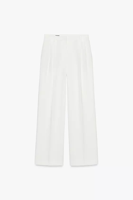 DARTED WIDE-LEG TROUSERS | Zara UK