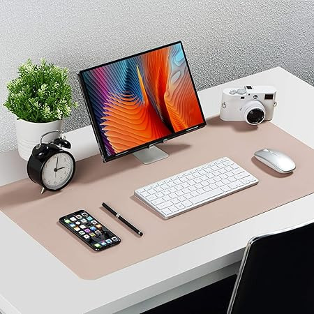 Knodel Dual-Sided Desk Mat, Desk Pad, Upgrade Sewing PU Leather Desk Blotter Protector, Mouse Pad... | Amazon (US)