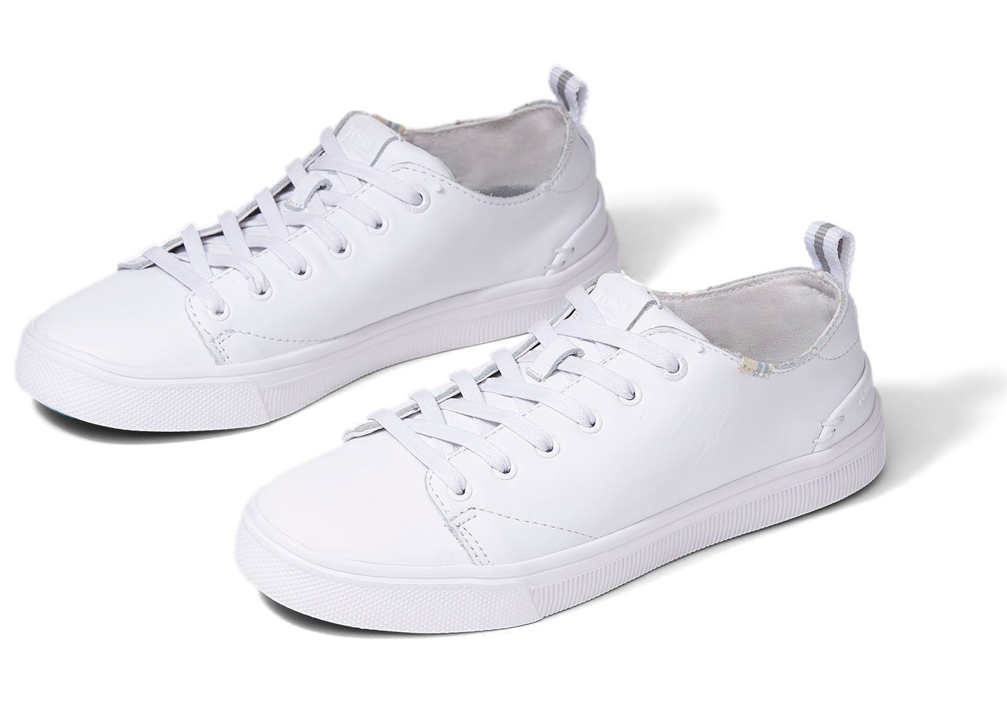 White Leather Women's TRVL LITE Low Sneakers | TOMS (US)