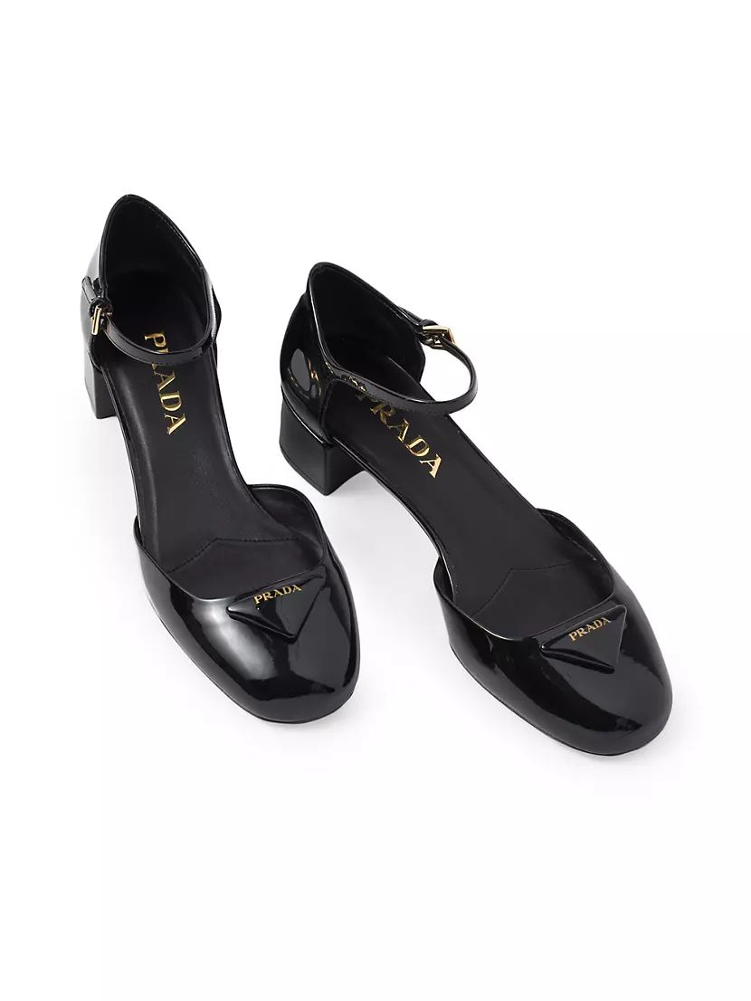 Prada Open-Sided Patent Leather Pumps | Saks Fifth Avenue