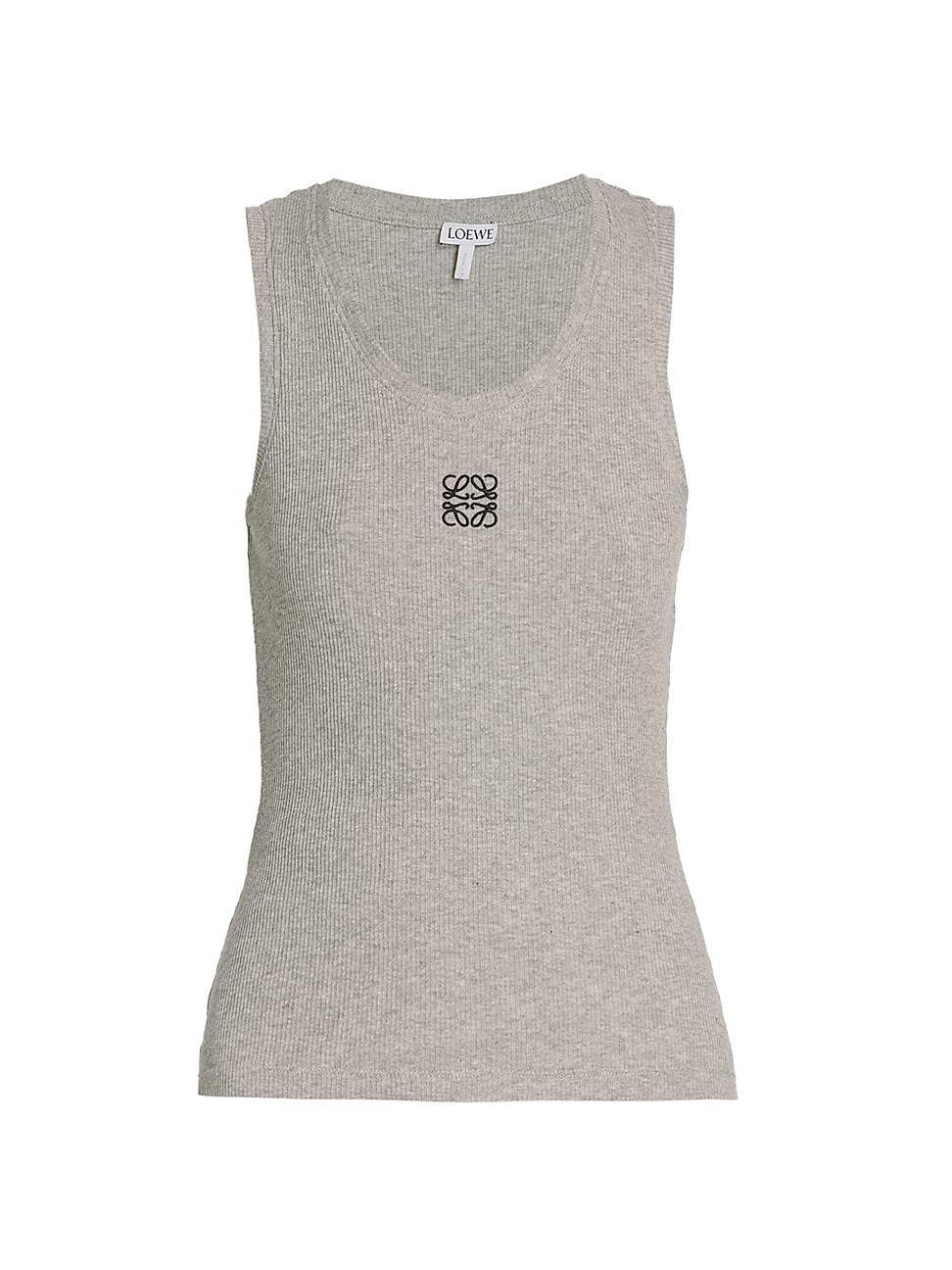 Women's Anagram Rib-Knit Tank - Grey Melange - Size XL | Saks Fifth Avenue