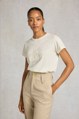 Ivy League Tee (Cream) | Holland Cooper
