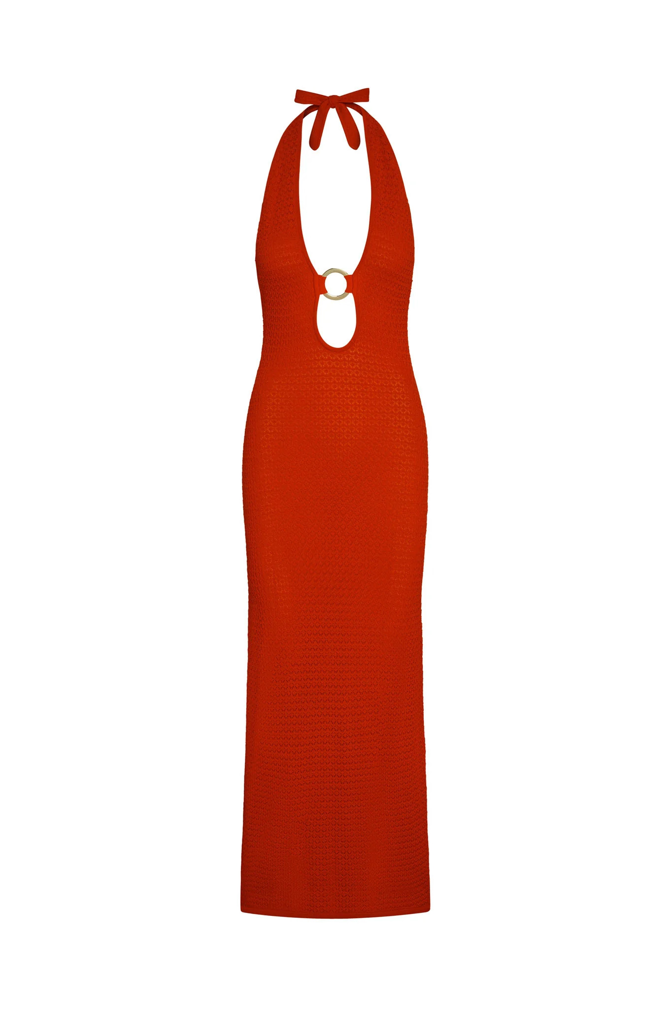 Montego Halter Dress - Chili Pepper Lace Crochet | Monday Swimwear