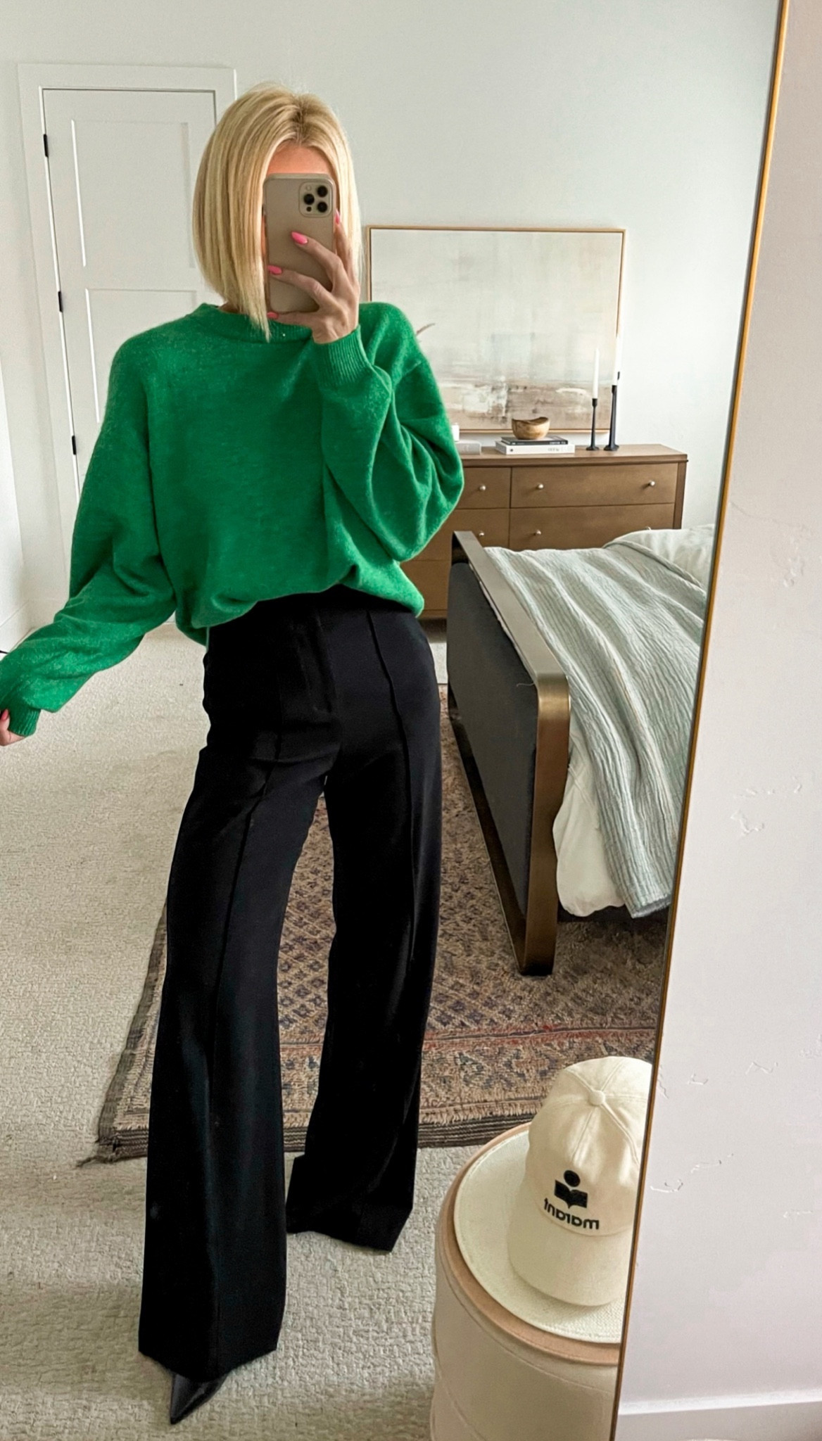 30% off (for members— join for free)! The perfect Christmas green sweater. Wearing a small and still slouchy! One of my best investment pieces are these wide leg trousers I bought over 5 years ago. Flattering center seam down the leg. Extra long length - meant to be altered. They run TTS or slightly big.
Linked a budget pair of trousers too. They’re goood for the price. Comes I. Length optionsSale

#LTKHoliday #LTKsalealert