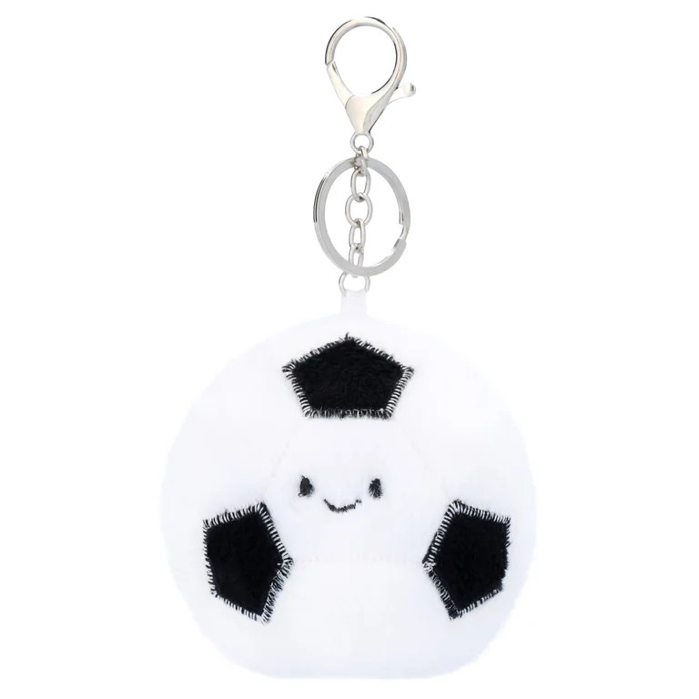 Pen+Gear Soccer Mini Plush Bag Charm, Black with White | Walmart (US)