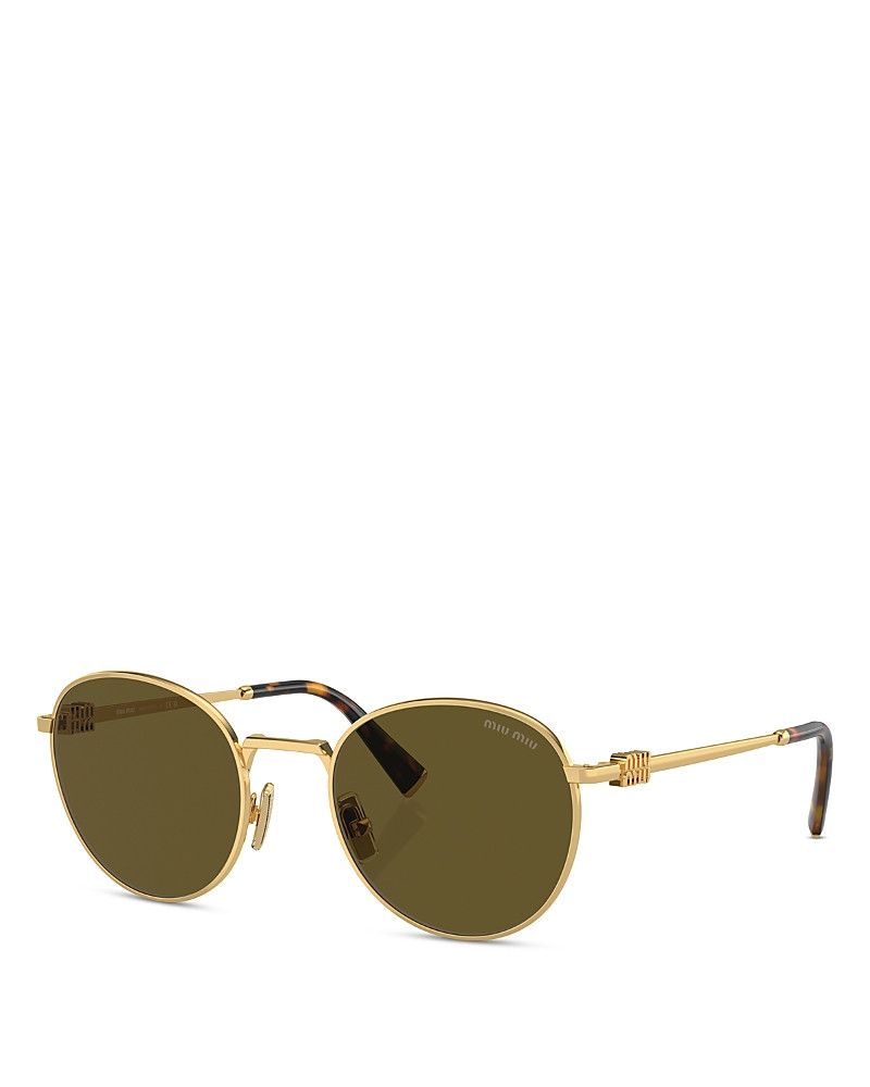 Miu Miu Regarde Metal Round Sunglasses, 50mm | Bloomingdale's (US)