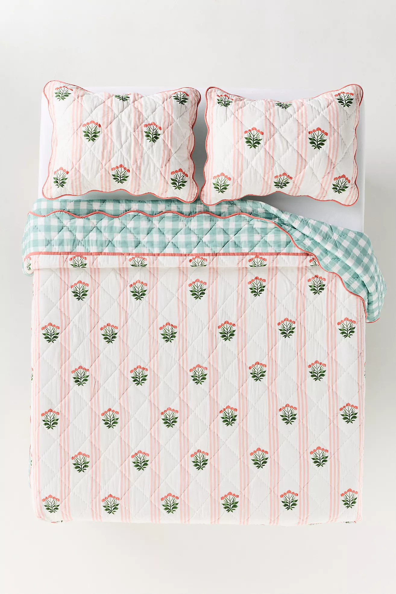 Iluka 100% Cotton Gauze Floral Quilt | Anthropologie (US)