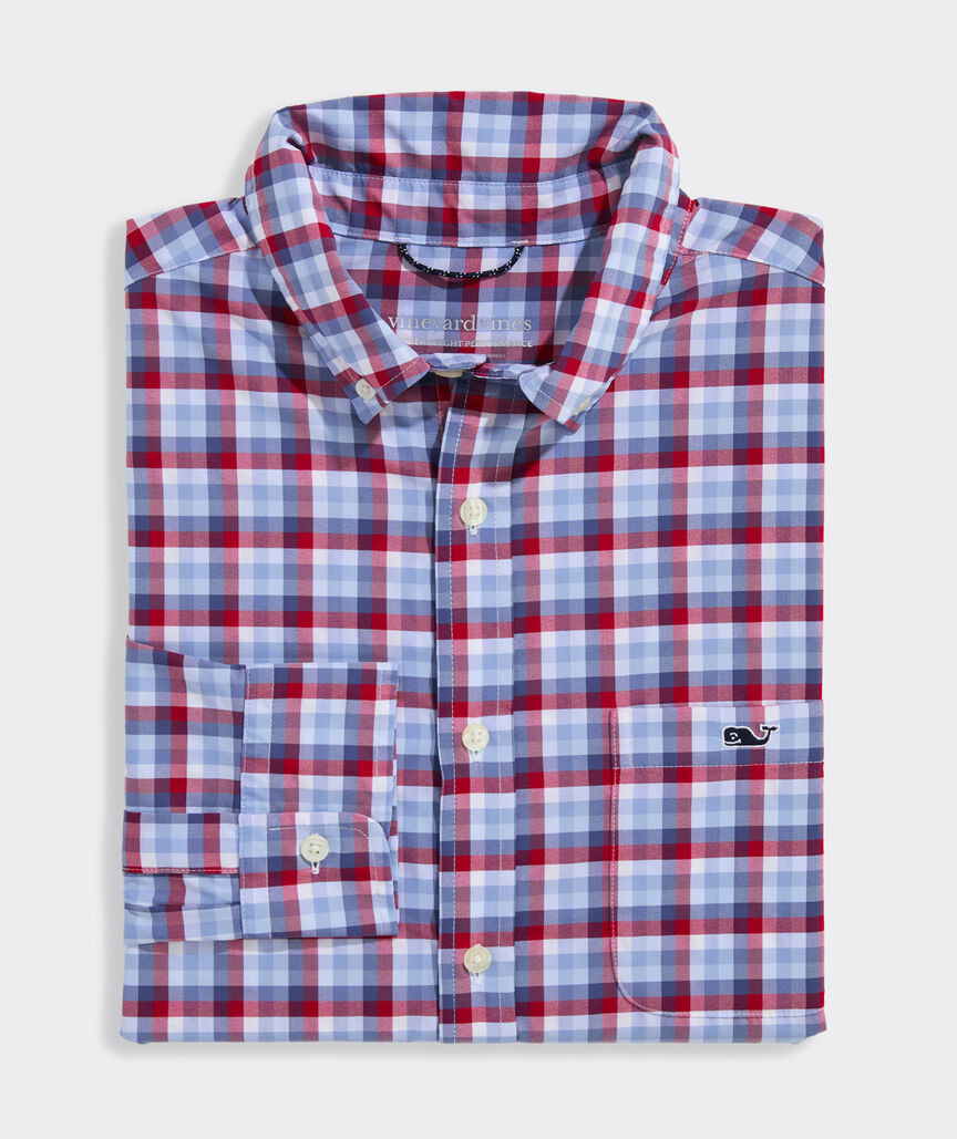 Performance Grenadine Check Featherweight Shirt | vineyard vines